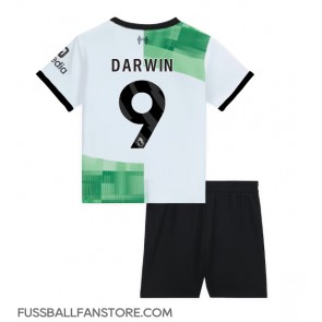 Liverpool Darwin Nunez #9 Replik Auswärtstrikot Kinder 2023-24 Kurzarm (+ Kurze Hosen)